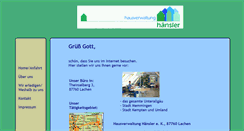 Desktop Screenshot of hausverwaltung-haensler.de